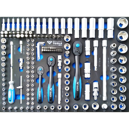 Instrumentu ati 7 atvilktnes ar 207 instrumentu  BRILLIANT TOOLS
