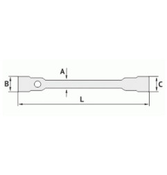 Riteņa atslēga CV 24mm*27mm / garums 360mm