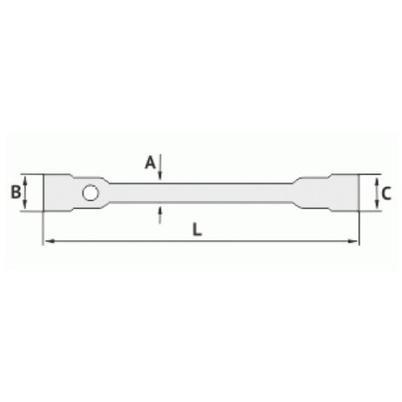 Riteņa atslēga CV 24mm*27mm / garums 360mm
