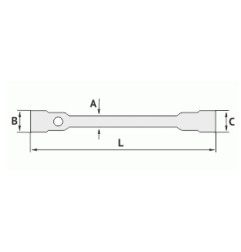 Riteņu atslēga 24*27mm, 410mm