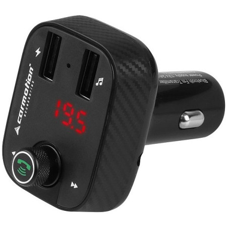 Volttimittari + 2xUSB-laturi + FM-lähetin + handsfree Carmotion
