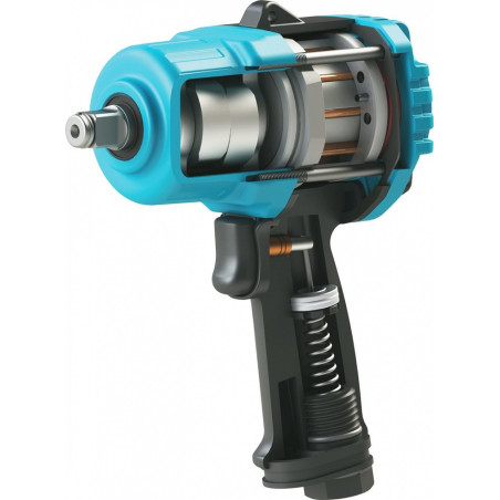 Pneumaattinen törmäysavain 1/2" 2200 Nm TWIN TURBO HAZET