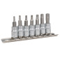 Torx uzgaļu komplekts ar caurumu 1/4" 7gab. T10 T45, JBM Torx uzgaļu komplekts ar caurumu 1/4" 7gab. T10 T45, JBM