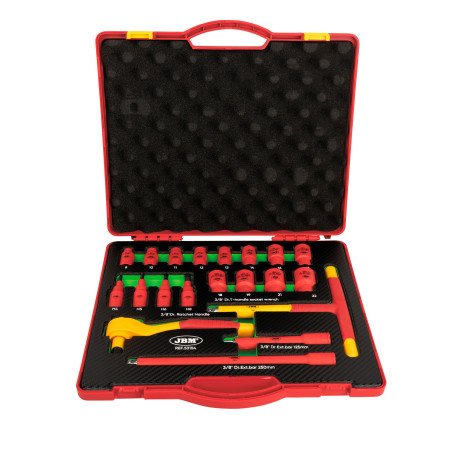 Tool set for electricians 3/8" VDE 20 pcs., JBM