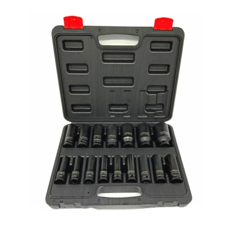 Pitkät iskunvaimentimet 1/2" setti 16kpl / 10-32mm