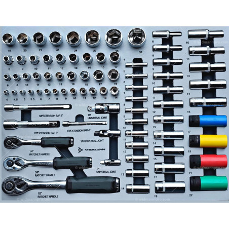Darbarīku rati 7 atvilktnes Widmann Wood Finish Edition