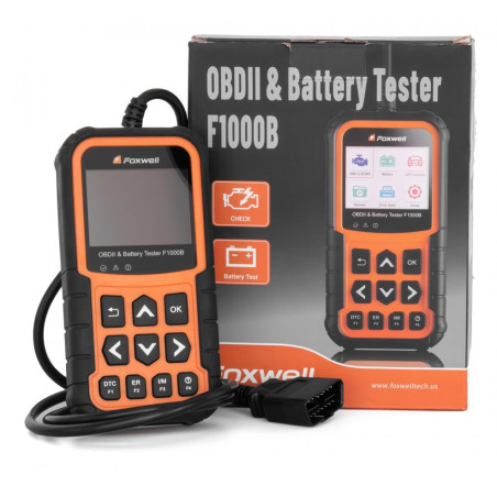Foxwell F1000B akun ja OBD-järjestelmän testeri