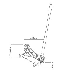3T heavy duty trolley jack - fast pump system JBM