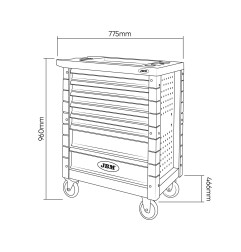 Tool cart with 7 chests and 171 tools JBM
