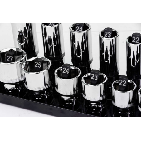 Hylsyalusta 3 kpl. 1/2'', 3/8'' ja 1/4'' Welzh