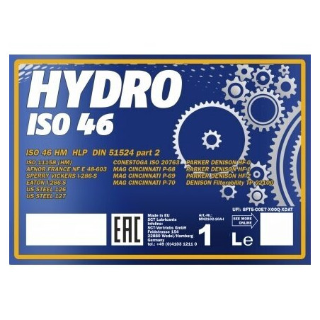 Hidrauliskā eļļa ISO 46 1l