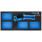 Riveter HOEGERT HT7G142Kniediklis / Su dėklu vėžimėliuiЗаклепочник в ложементе EVA с местом для хранения заклепок HOEGERT