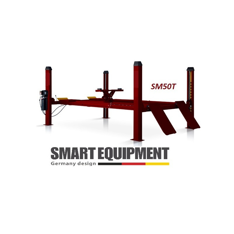 Four-column lift for wheel alignment, 5 tons Four-column lift for wheel alignment, 5 tons