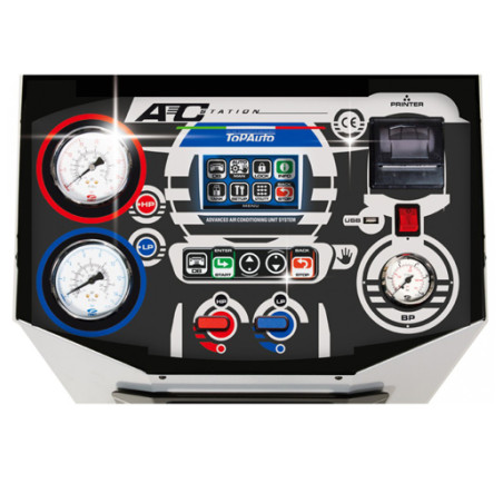 Täysautomaattinen ilmastointihuoltoasema R134A TOP-AUTO RR401 TOUCH