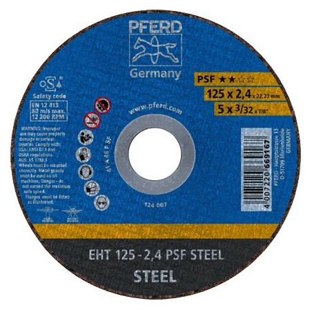 Griezējdisks. met. 125*2.5*22mm Pferd