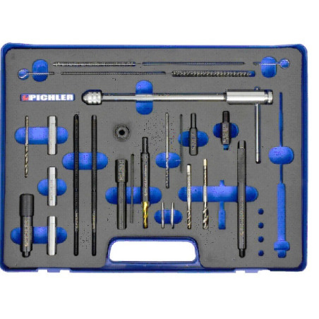 Universal set for removing broken glow plugs M8x1, and thread coil set without cleaning parts