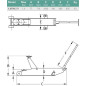 Pagarināts hidrauliskais domkrats uz riteņiem 1.4T, 77 715mm 14T HC77 COMPAC Pagarināts hidrauliskais domkrats uz riteņiem 1.4T, 77 715mm 14T HC77 COMPAC