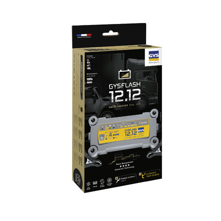 Akumulatoru lādētājs ar mikroprocesoru GYSFLASH 12A 12V 20 250AH(330AH) GYS