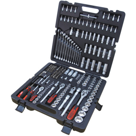 Instrumentu komplekts 216gb.1/4"+3/8"+1/2", atslēgas 8 19mm