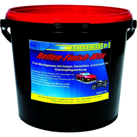 Smērviela riepu montāžai FINISH WAX 5kg., melna,   15ºC to + 50ºC