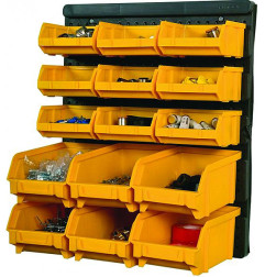 Seinäpaneeli säilytyslaatikoilla 385x323mm, 15 kpl, 9 kpl NR101, 6 kpl. NR102 ARTPLAST