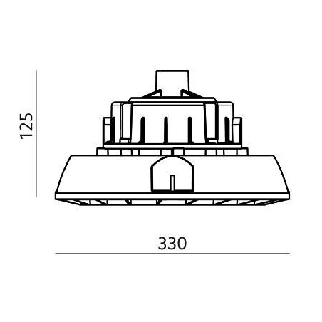 Griestu lampa 230V NEO 200W 110° 28000LM 4000K Ø330mm IP65 IND. NEXUS