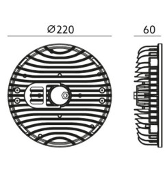 Griestu lampa 230V RIO 100W 110° 11000LM 4000K Ø220mm IP65 IND. (SAMSUNG LED) NEXUS