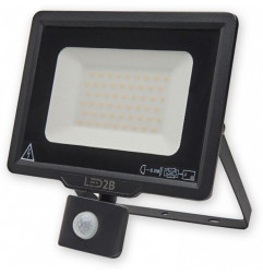 Prožektors ar kustības sensoru 230V LED MHC 50W 4000LM 235x217mm silta gaisma, melns IP44 LED2B