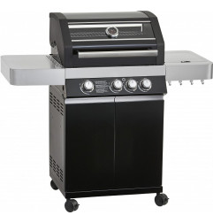 Grils ar gāzes degļiem 3+1 (1 plīts), 60x45cm, H70cm, 8 10IN, INOX, LPG FERRABOLI