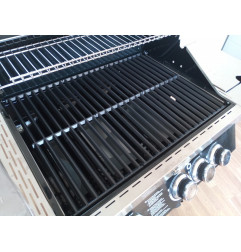 Grils ar gāzes degļiem 3+1 (1 plīts), 60x45cm, H70cm, 8 10IN, INOX, LPG FERRABOLI