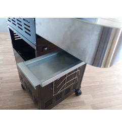 Grils ar gāzes degļiem 2+2 (2 plīts), 47,5x45cm, H84cm, 6 8IN, INOX, LPG FERRABOLI
