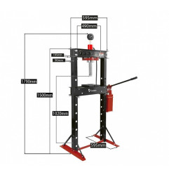 Hidrauliskā prese 20T 0 1020mm 2 ātrumu ATS