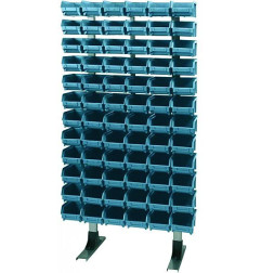 Stends ar uzglabāšanas kastītēm 1250x600mm, 54gab. NR.102, dziļums 300mm 302 ARTPLAST