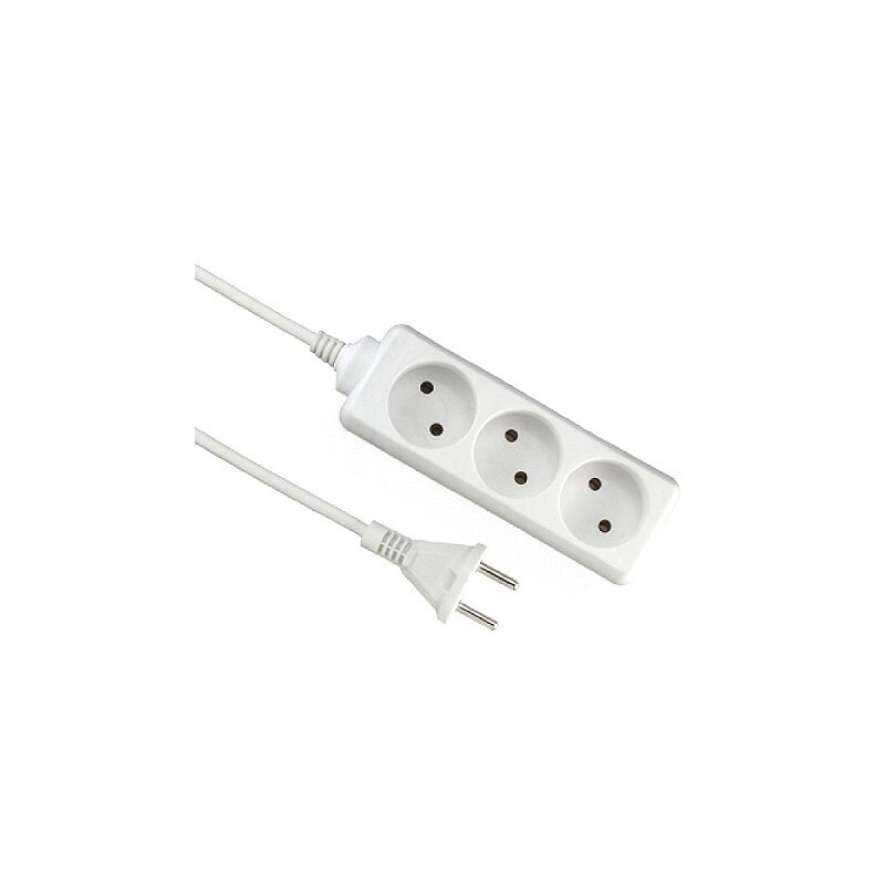 KONTORI PIKENDUSJUHE 3 PESA 1.5M 2X1.0MM2 (MAANDUSETA) VALGE ELGOTECH