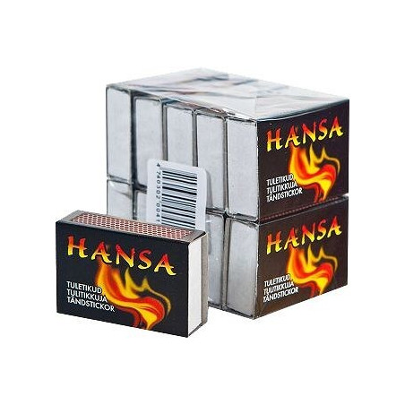Koka sērkociņi 1gab.(10kastītes) 45mm Hansa