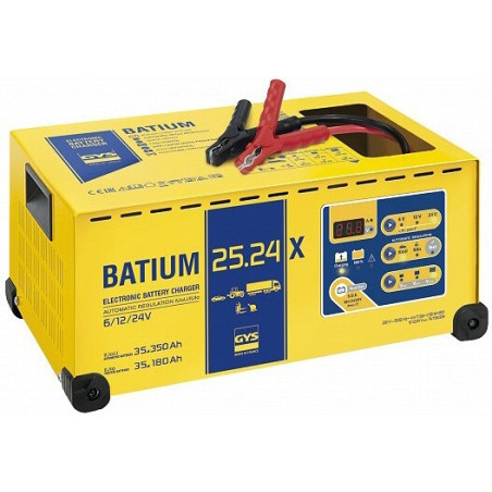 Akumulatora lādētājs  BATIUM 25.24x 6/12/24V 35 350Ah 25A automātiskais GYS