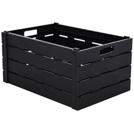 Uzglabāšanas kaste salokāma, plastikāta, 60L pelēka 59x40.5X30cm WST