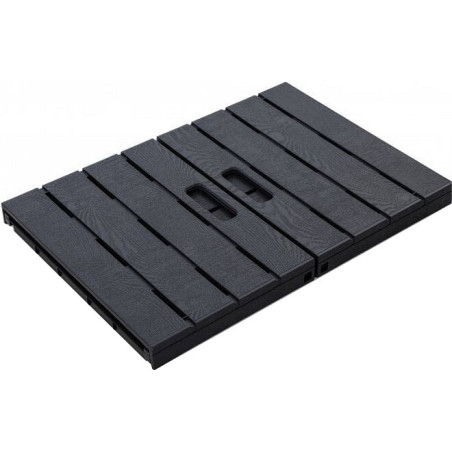 Uzglabāšanas kaste salokāma, plastikāta, 60L pelēka 59x40.5X30cm WST
