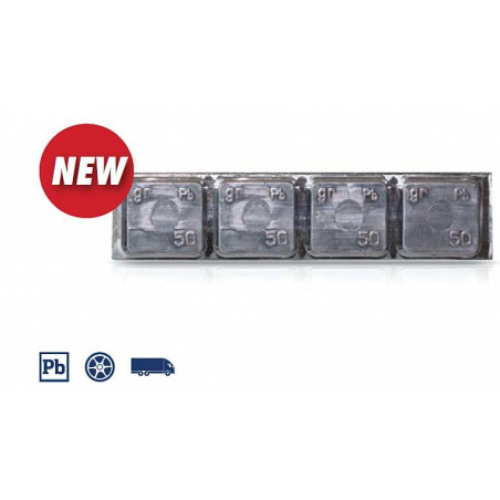 Līmējamie atsvari kravas transportam 10x200gr. (4X50gr) PB (HOFMANN 511) iepakojums