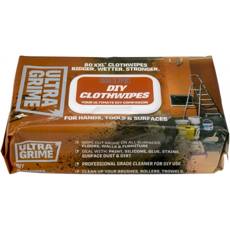 Mitrās salvetes 80gab. ULTRAGRIME LIFE DIY