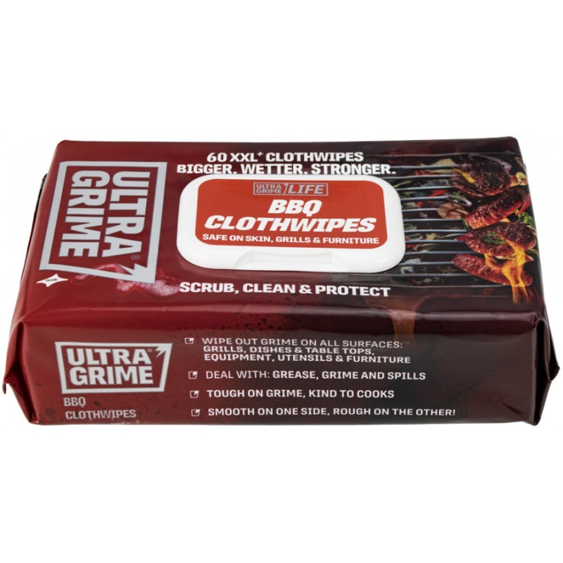 Mitrās salvetes 60gab. ULTRAGRIME LIFE BBQ ABRASIIVSED Mitrās salvetes 60gab. ULTRAGRIME LIFE BBQ ABRASIIVSED