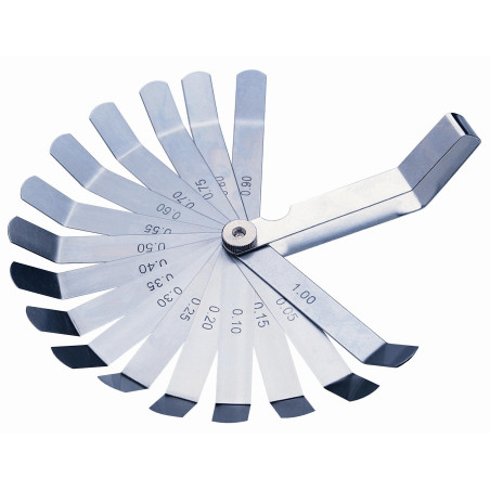 Spraugmēru komplekts ar noliektu galu 0.05 1.00mm
