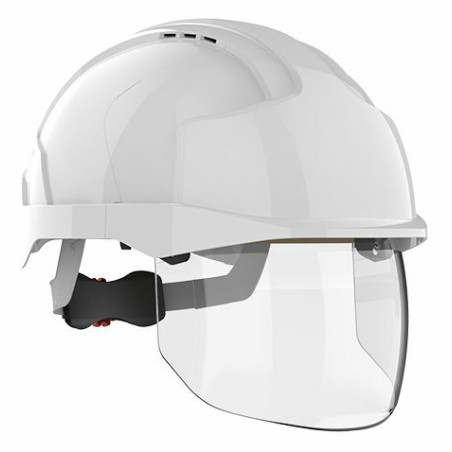 Aizsargķivere ar aizsargstiklu balta Wheel Ratchet EVO_VISTA