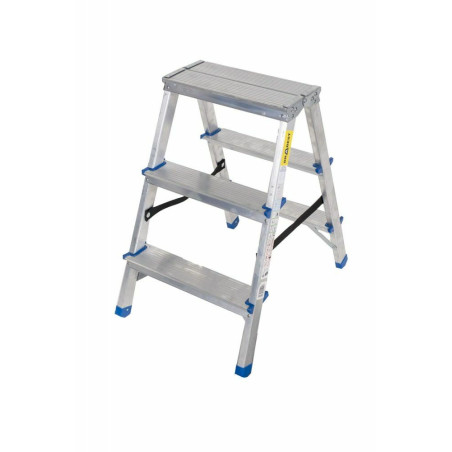 Kaksipuoliset kotitikkaat alumiinia 150kg 2x3 askelmaa DRABEST