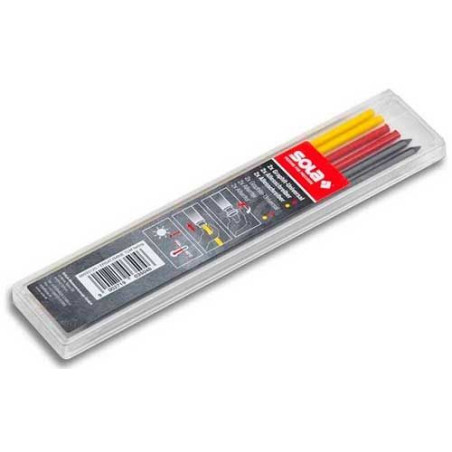 Serdeņi autom. zīmulim grafīta/sark/dzelt 6gb (TLM2 SC)
