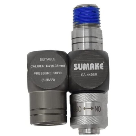 Pneimatiskais savienojums 1/4" ar  360° rotāciju un regulātoru