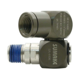 Universālais pneimatiskais savienojums 1/4" ar 360 grādu rotāciju