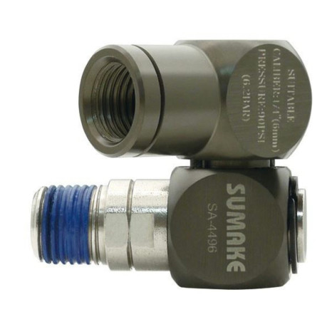 Universālais pneimatiskais savienojums 1/4" ar 360 grādu rotāciju