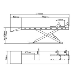 Electro-hydraulic motorcycle lift 600kg.