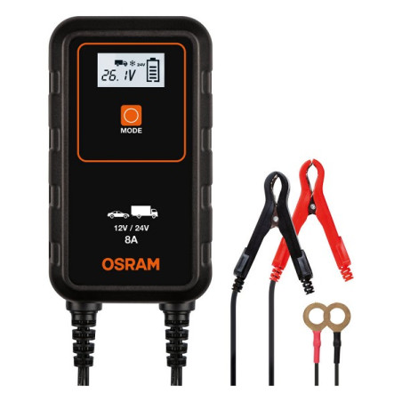 Akumulatora lādētājs digitāls 8.0A 12/24V OSRAM